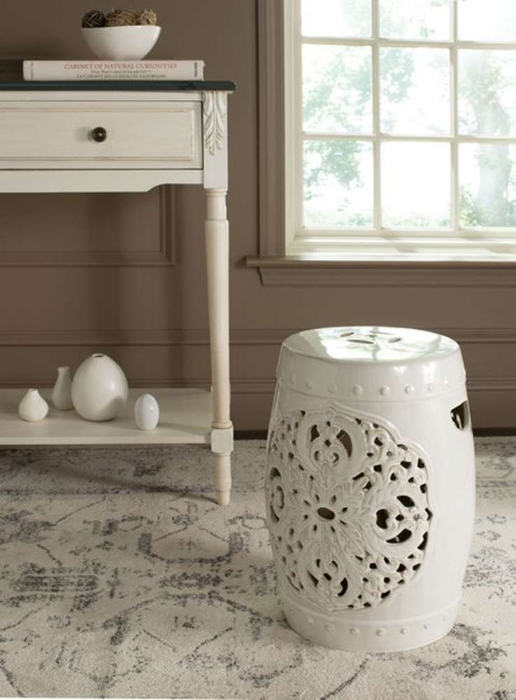Safavieh - Flora Garden Stool - Creme - ACS4527B veiw 1