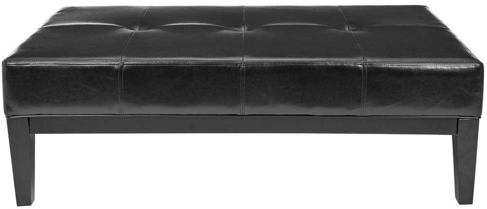 Safavieh - Fulton Rect Cocktail Ottoman - Black - HUD8236B veiw 1