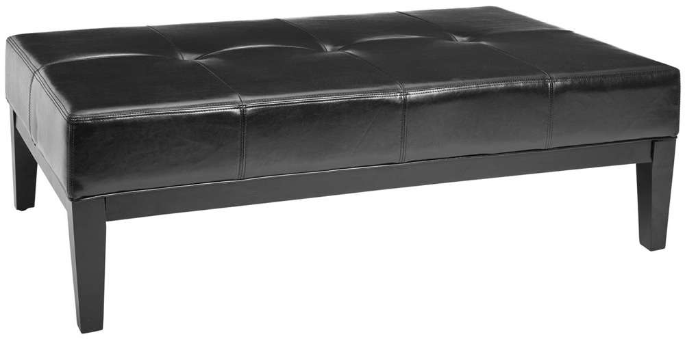 Safavieh - Fulton Rect Cocktail Ottoman - Black - HUD8236B veiw 2