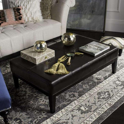 Safavieh - Fulton Rect Cocktail Ottoman - Brown - HUD8236A veiw 2