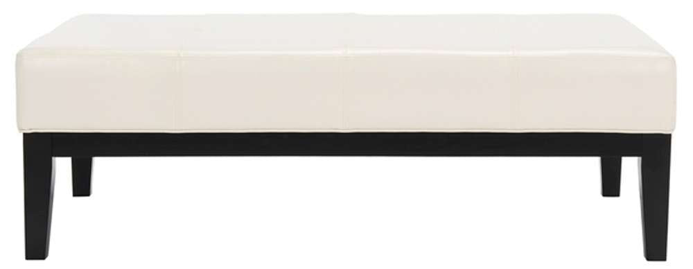 Safavieh - Fulton Rect Cocktail Ottoman - Flat Cream - HUD8236C veiw 1