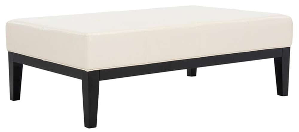 Safavieh - Fulton Rect Cocktail Ottoman - Flat Cream - HUD8236C veiw 2