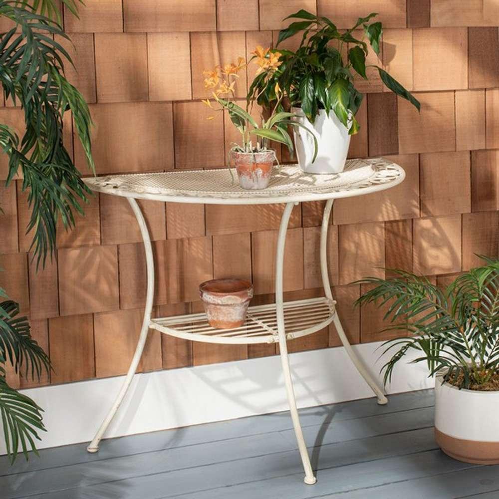Safavieh - Genson Halfmoon Console Table - Pearl White  - PAT5027A veiw 2