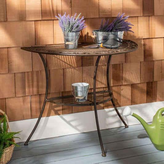 Safavieh - Genson Halfmoon Console Table - Unearthed Rust  - PAT5027B veiw 2