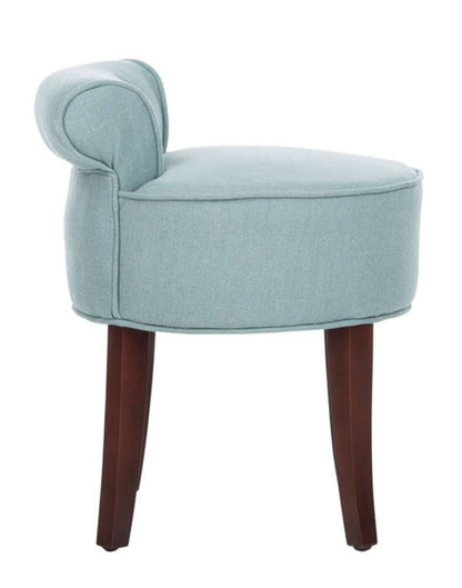 Safavieh - Georgia Vanity Stool - Silver Blue - Cherry Mahogany - MCR4546B veiw 3