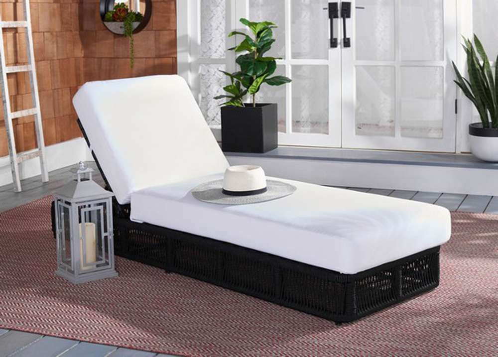 Safavieh - Gillian Sunlounger - Black - White - PAT7527B veiw 2