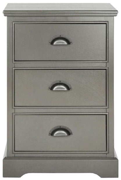 Safavieh - Griffin 3 Dwr Side Table - Grey - AMH5717A veiw 1