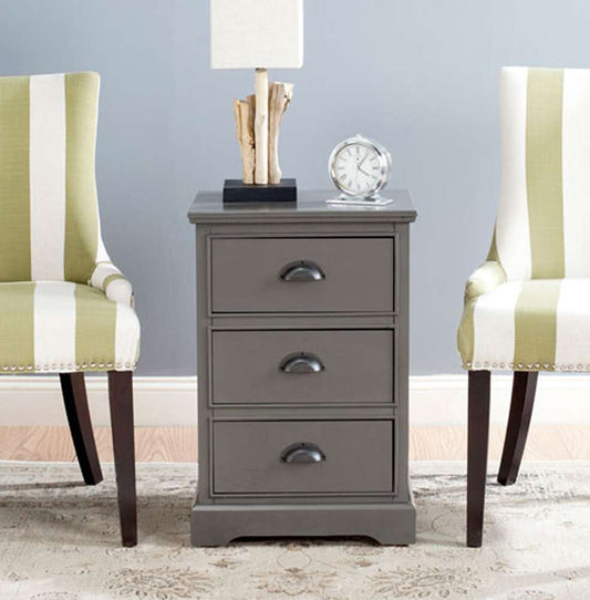 Safavieh - Griffin 3 Dwr Side Table - Grey - AMH5717A veiw 2