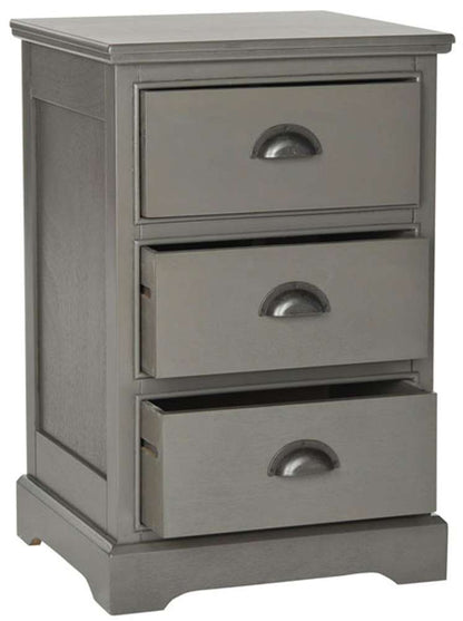 Safavieh - Griffin 3 Dwr Side Table - Grey - AMH5717A veiw 3