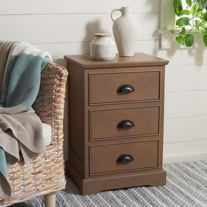 Safavieh - Griffin 3 Dwr Side Table - Sepia - AMH5717B veiw 3