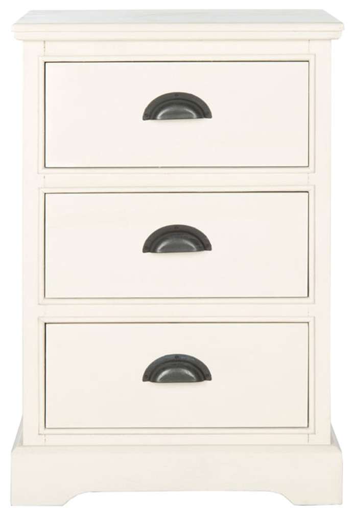 Safavieh - Griffin 3 Dwr Side Table - White - AMH5717C veiw 1