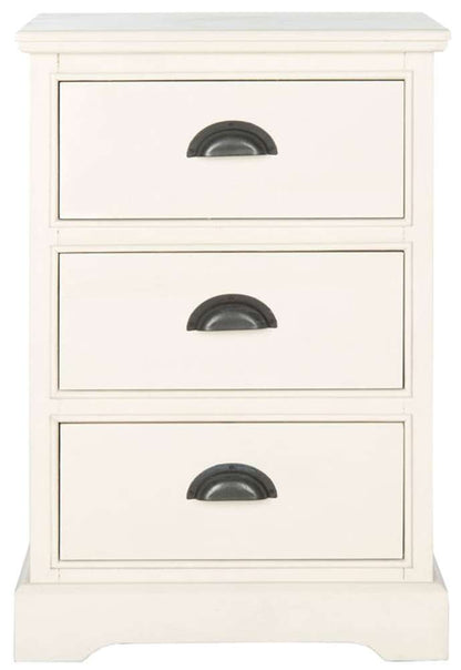 Safavieh - Griffin 3 Dwr Side Table - White - AMH5717C veiw 1