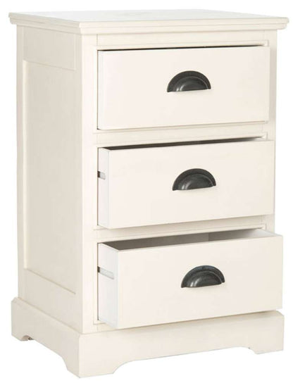 Safavieh - Griffin 3 Dwr Side Table - White - AMH5717C veiw 3