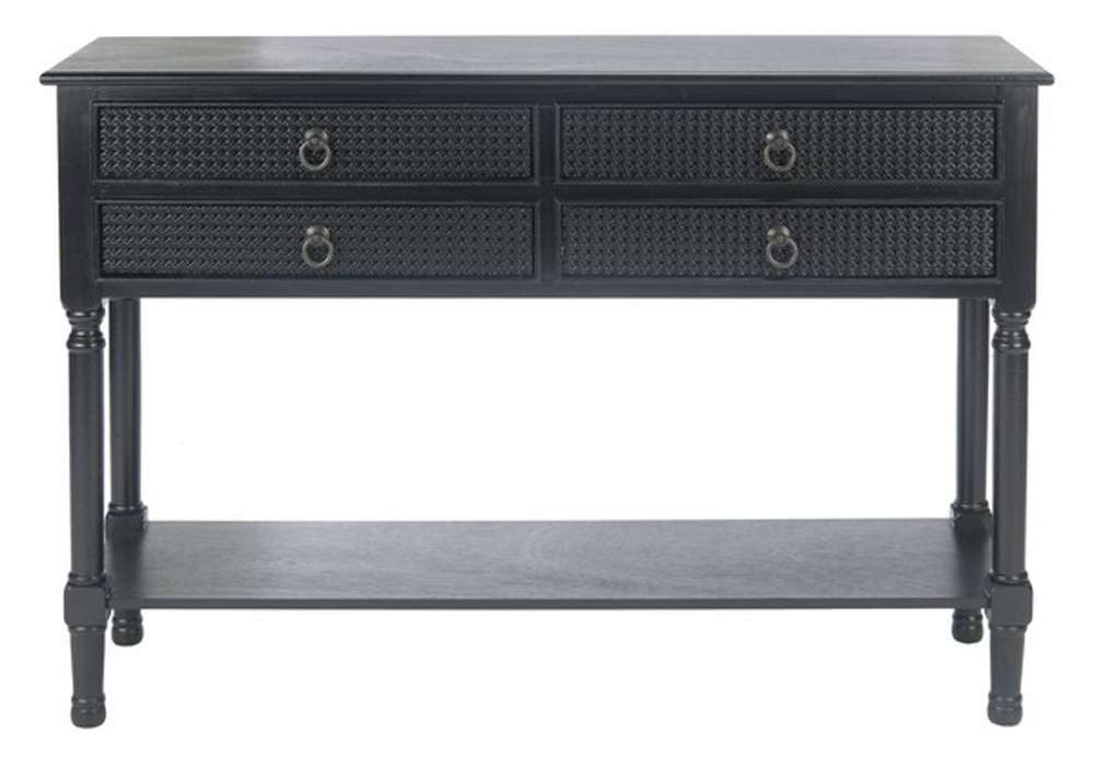 Safavieh - Haines 4Drw Console Table - Black - CNS5728A veiw 1