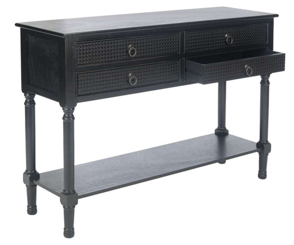 Safavieh - Haines 4Drw Console Table - Black - CNS5728A veiw 4
