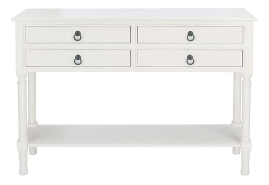 Safavieh - Haines 4Drw Console Table - Distrssed White - CNS5728D veiw 1