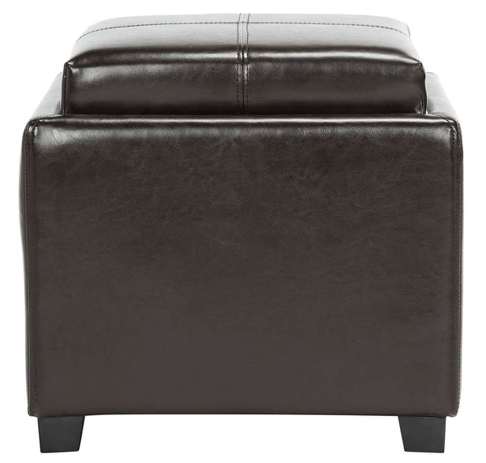 Safavieh - Harrison Single Tray Ottoman - Brown - HUD8233A veiw 1