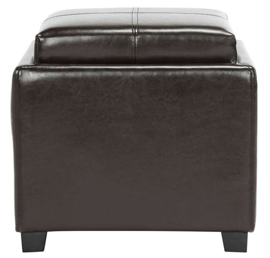 Safavieh - Harrison Single Tray Ottoman - Brown - HUD8233A veiw 1