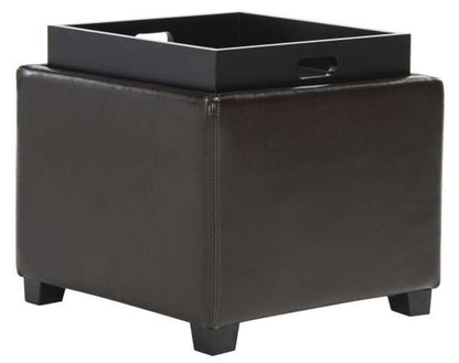 Safavieh - Harrison Single Tray Ottoman - Brown - HUD8233A veiw 3