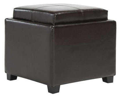 Safavieh - Harrison Single Tray Ottoman - Brown - HUD8233A veiw 4