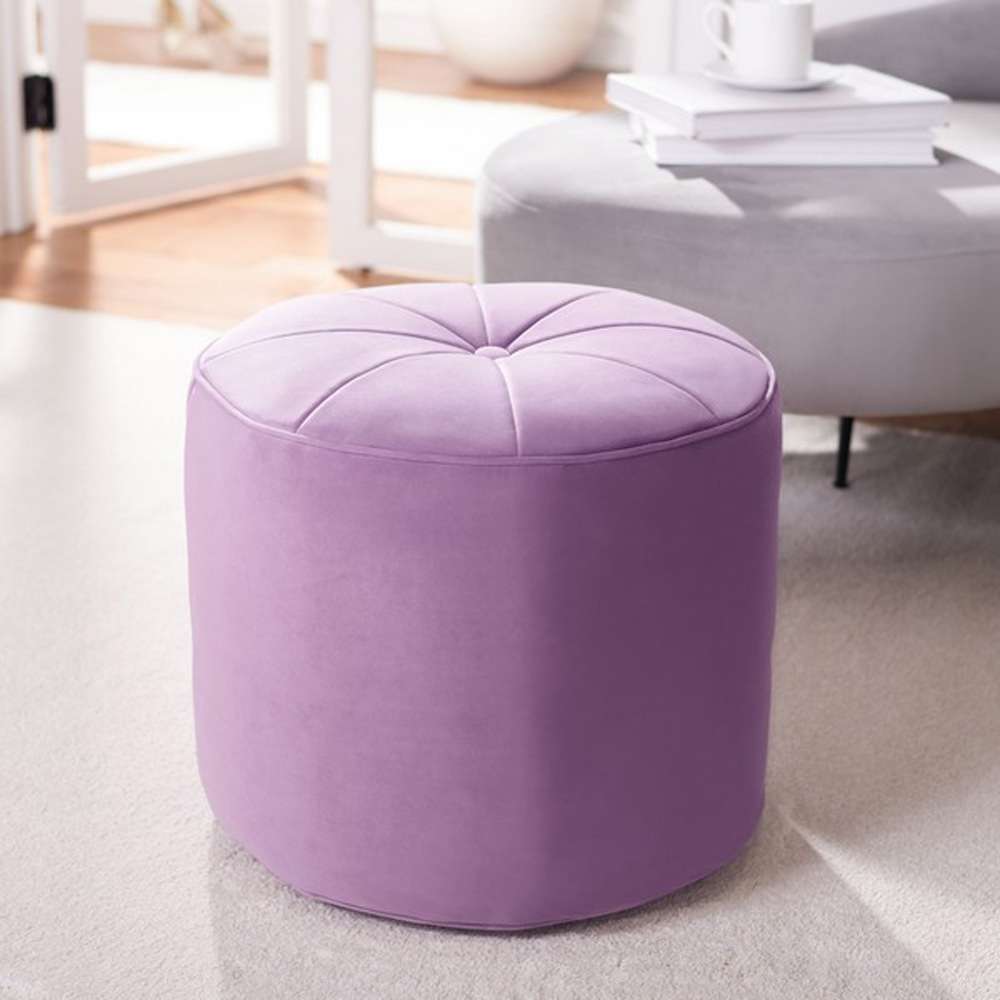 Safavieh - Hawkem Cylinder Ottoman - Lilac - OTT4502D veiw 2
