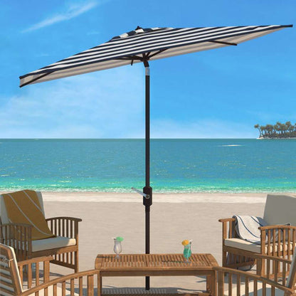 Safavieh - Iris 6.5X10 Rect Umbrella - Navy - White - PAT8304B veiw 2