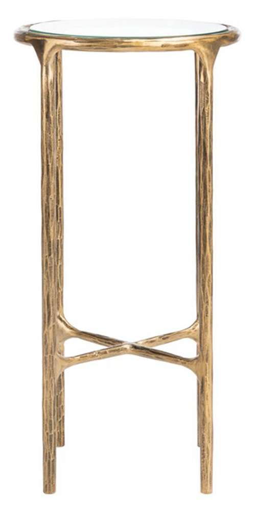 Safavieh - Jessa Metal Tall Round End Table - Brass - SFV9504A veiw 1