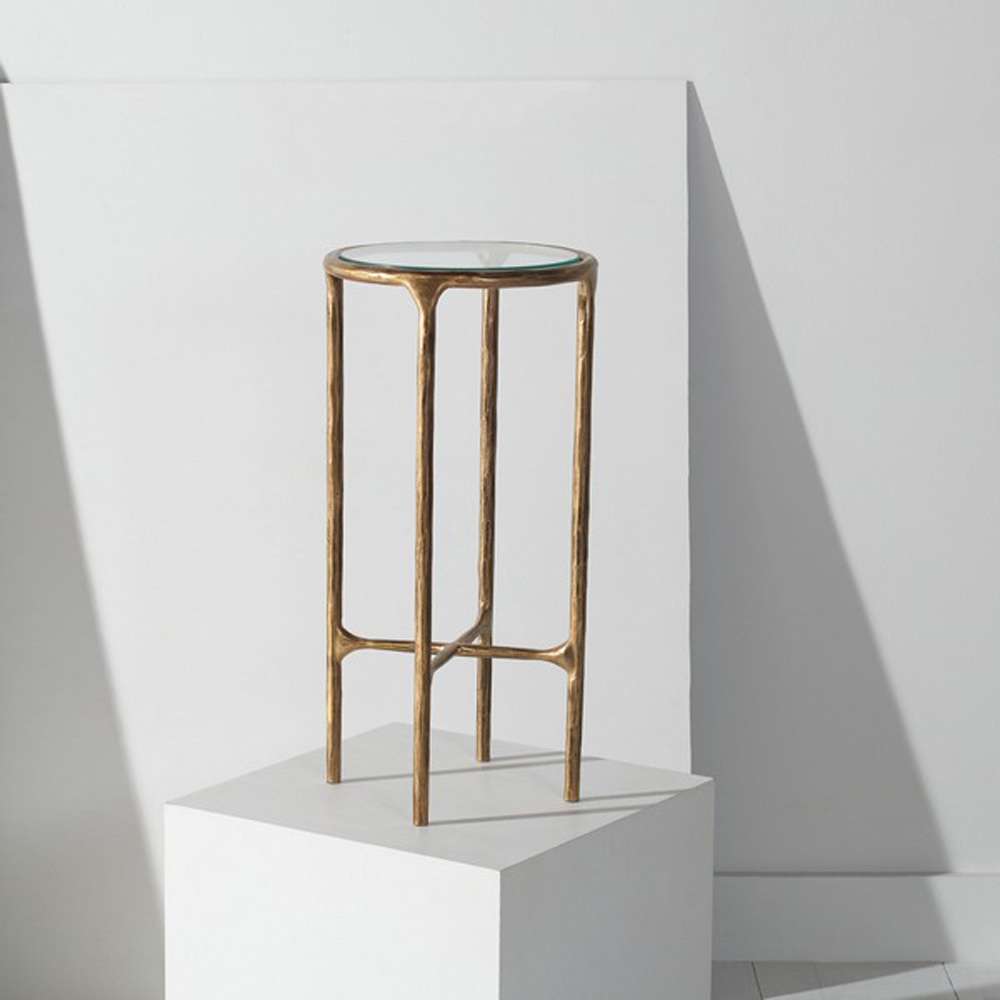 Safavieh - Jessa Metal Tall Round End Table - Brass - SFV9504A veiw 2