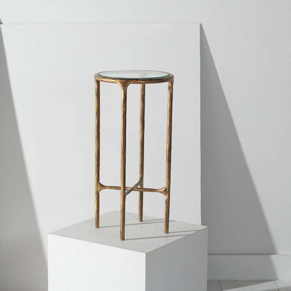Safavieh - Jessa Metal Tall Round End Table - Brass - SFV9504A veiw 2