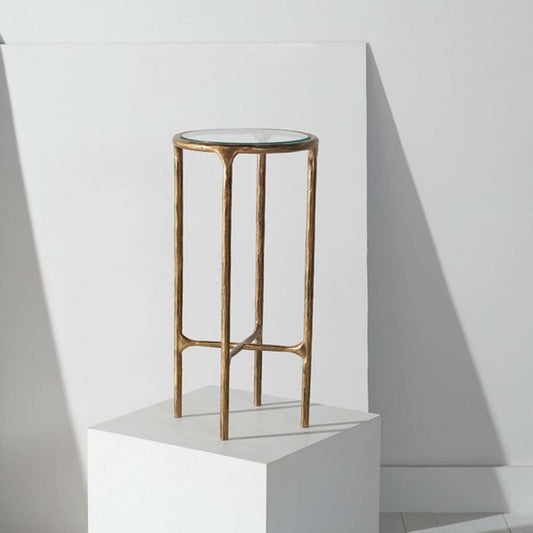 Safavieh - Jessa Metal Tall Round End Table - Brass - SFV9504A veiw 2