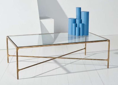 Safavieh - Jessa Rectangle Coffee Table - Brass - SFV9500A veiw 2