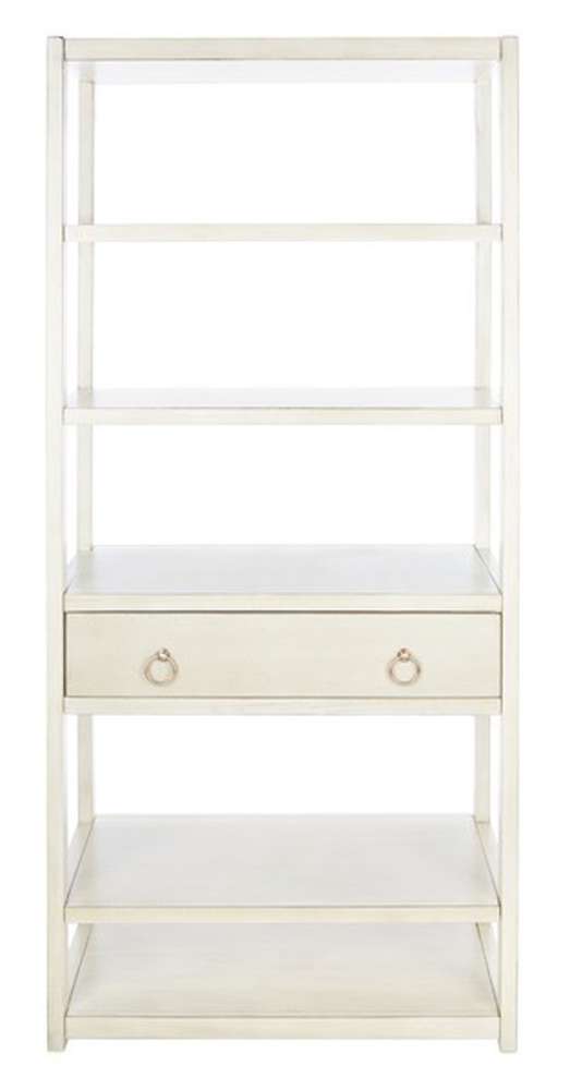 Safavieh - Johni 1 Drawer 5 Shelf Etagere - Antique - White - ETG9200B veiw 1
