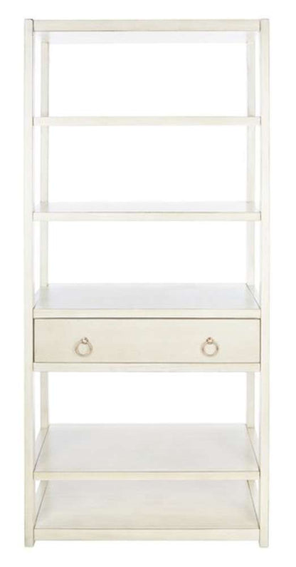 Safavieh - Johni 1 Drawer 5 Shelf Etagere - Antique - White - ETG9200B veiw 1
