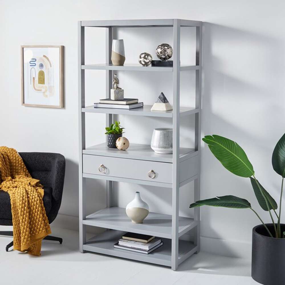 Safavieh - Johni 1 Drawer 5 Shelf Etagere - Grey - ETG9200C veiw 3