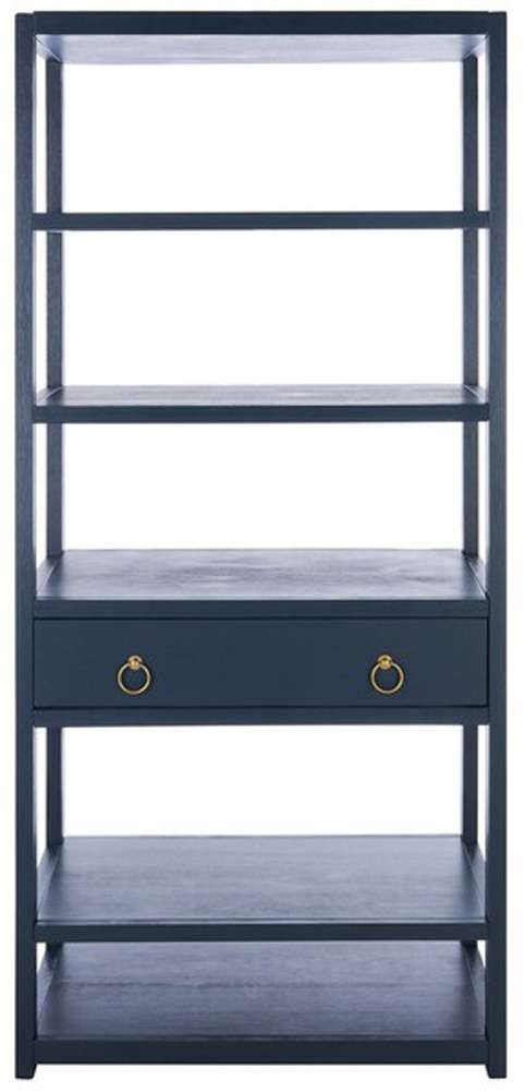 Safavieh - Johni 1 Drawer 5 Shelf Etagere - Navy - ETG9200A veiw 1