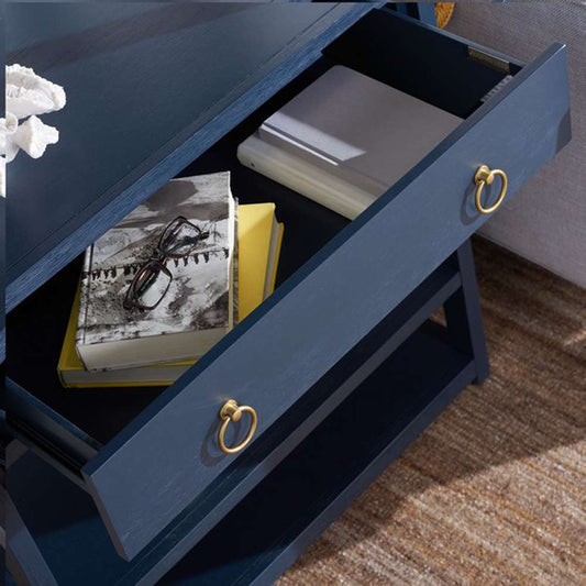 Safavieh - Johni 1 Drawer 5 Shelf Etagere - Navy - ETG9200A veiw 2