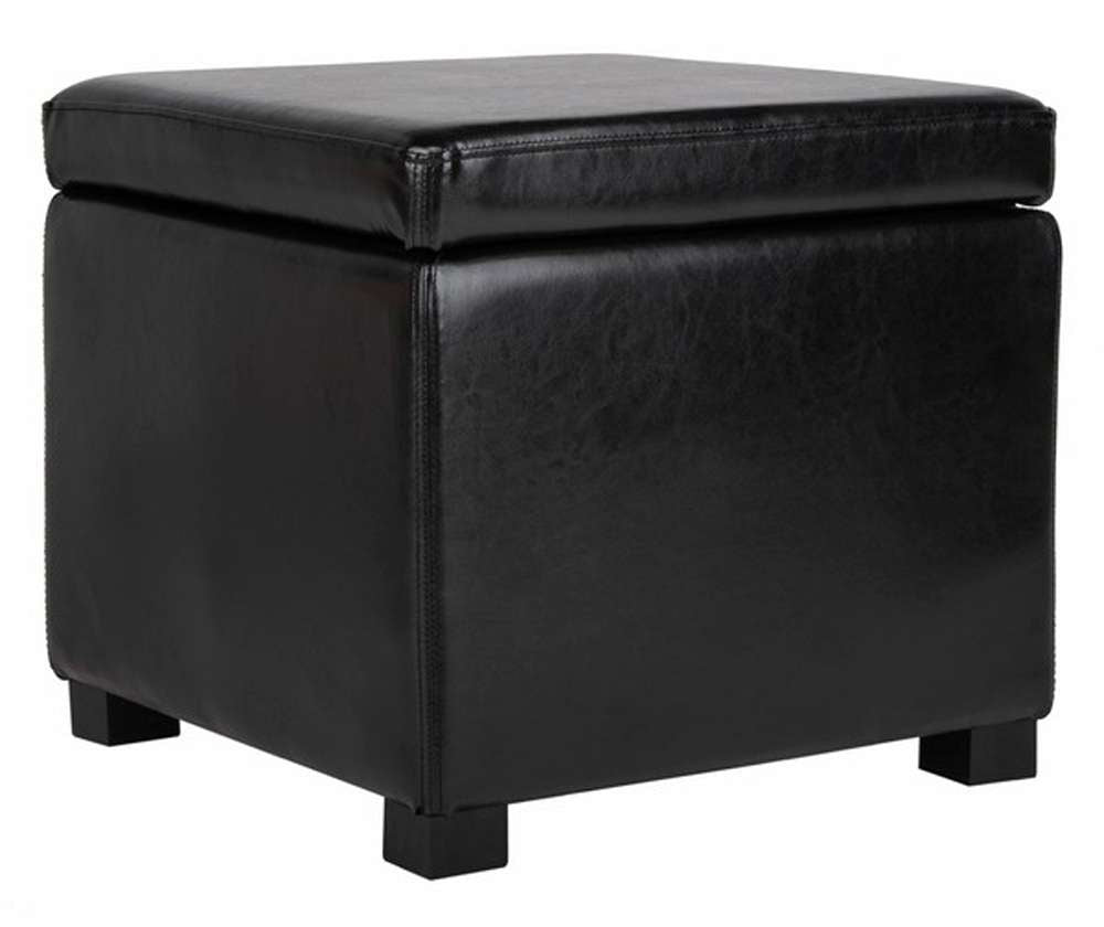 Safavieh - Jonathan Ottoman - Black - HUD4007B veiw 2