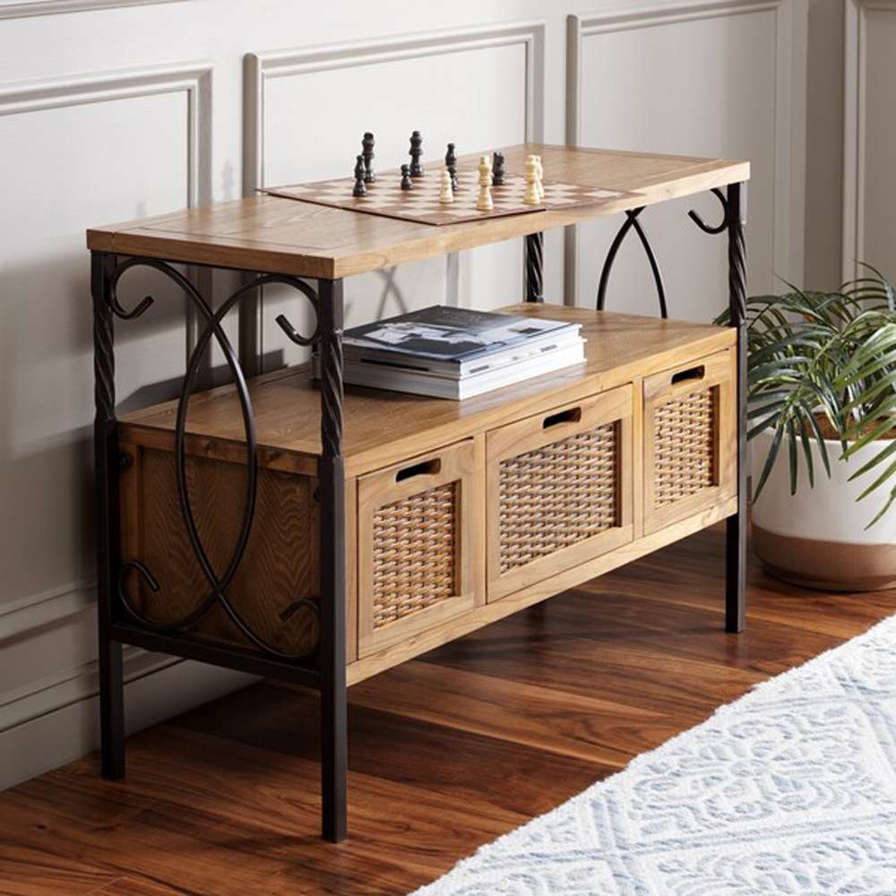 Safavieh - Joshua Media Console - Oak - AMH6532C veiw 3