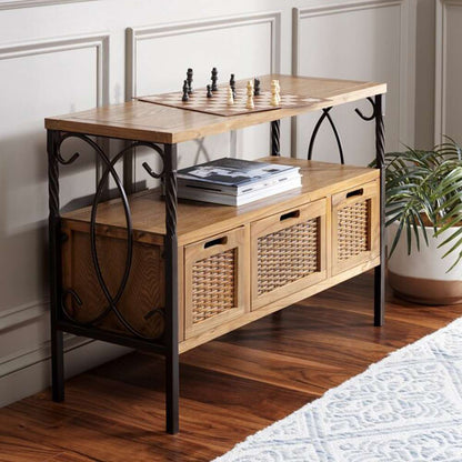 Safavieh - Joshua Media Console - Oak - AMH6532C veiw 3