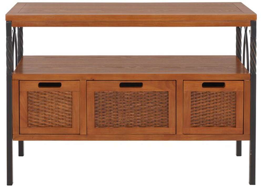 Safavieh - Joshua Media Console - Pewter - Walnut - AMH6532A veiw 1