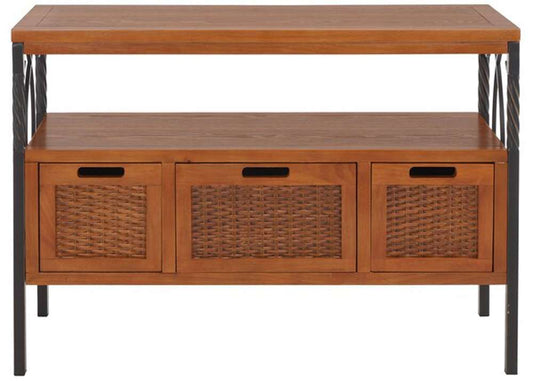 Safavieh - Joshua Media Console - Pewter - Walnut - AMH6532A veiw 1