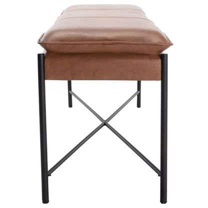 Safavieh - Kara Cushioned X Bench - Brown - Black - BCH6402B veiw 4
