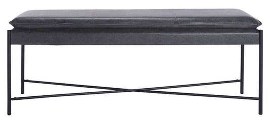 Safavieh - Kara Cushioned X Bench - Grey - Black - BCH6402A veiw 1