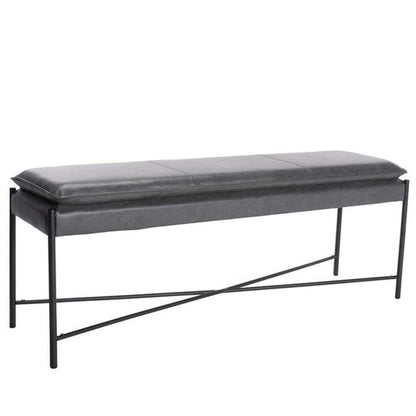 Safavieh - Kara Cushioned X Bench - Grey - Black - BCH6402A veiw 3