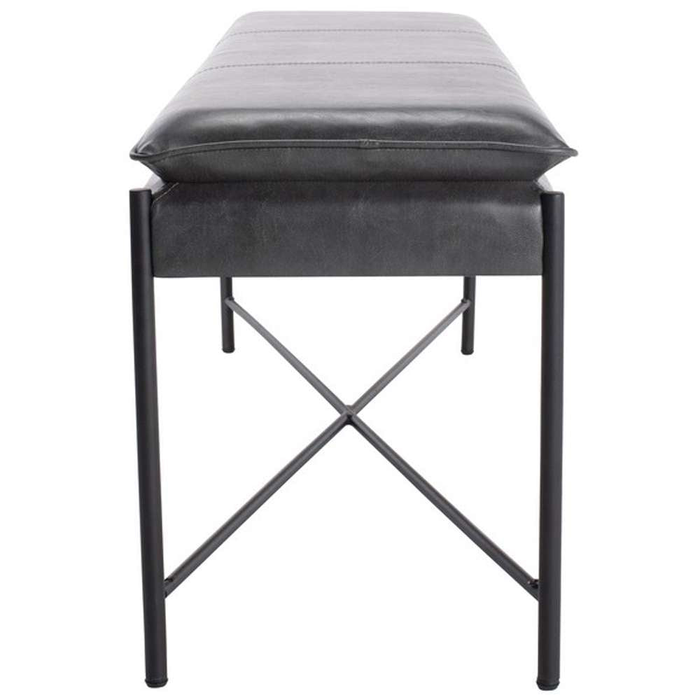 Safavieh - Kara Cushioned X Bench - Grey - Black - BCH6402A veiw 4