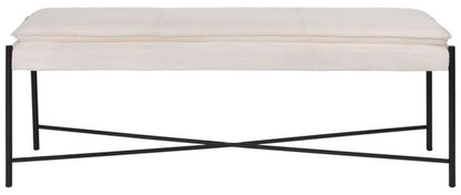 Safavieh - Kara Cushioned X Bench - Light Beige - Black - BCH6402D veiw 1