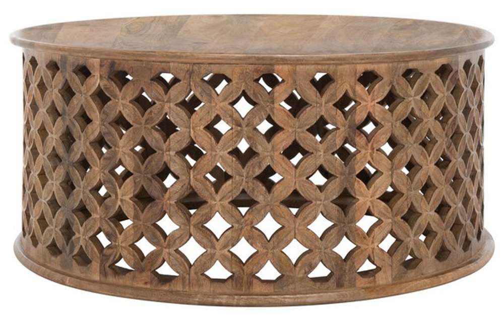 Safavieh - Kaydix Round Coffee Table - Burnt Natural  - COF5300B veiw 1