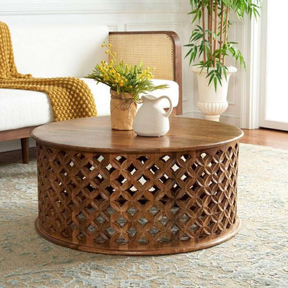 Safavieh - Kaydix Round Coffee Table - Burnt Natural  - COF5300B veiw 2