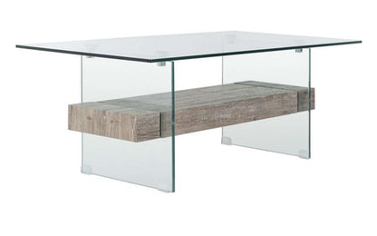 Safavieh - Kayley Coffee Table - Glass - Grey Oak - COF7004C veiw 3
