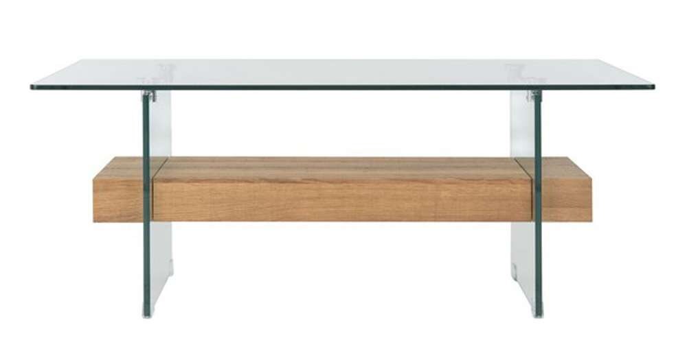 Safavieh - Kayley Coffee Table - Glass - Natural Brown - COF7004D veiw 1